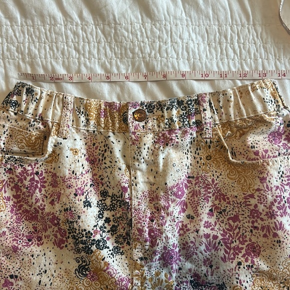 Anthropologie Pilcro Floral Scrunchy Shorts Denim Boho Medium - Picture 11 of 13